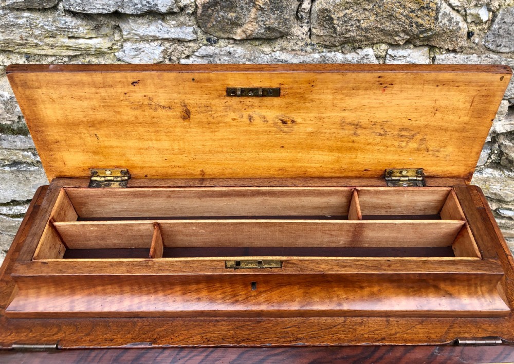 Victorian Walnut Inlaid Davenport  View VI