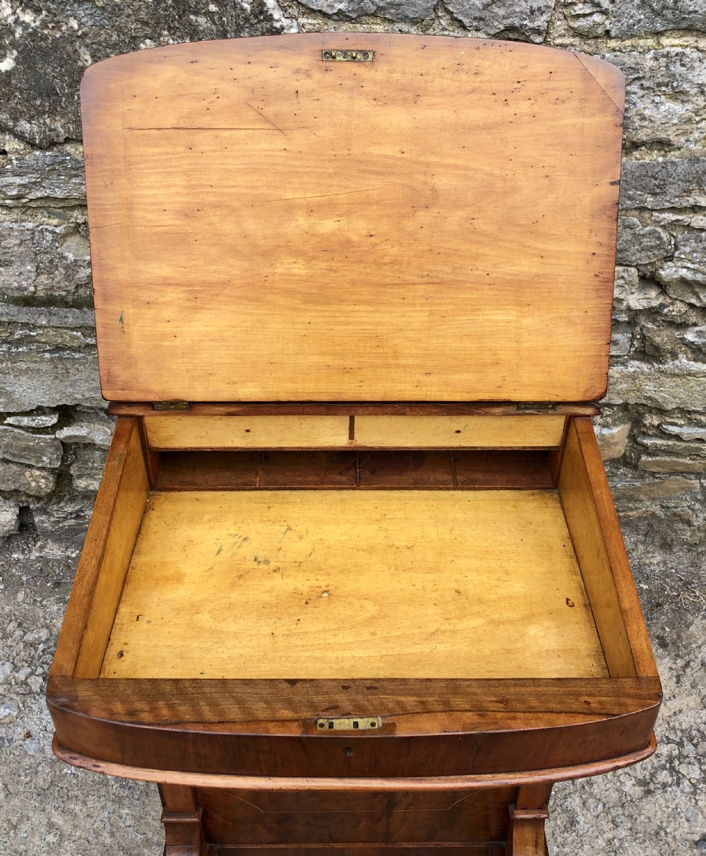 Victorian Walnut Inlaid Davenport  View VIII