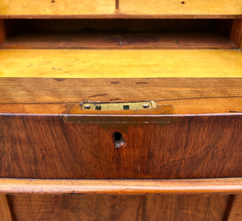 Victorian Walnut Inlaid Davenport  View IX