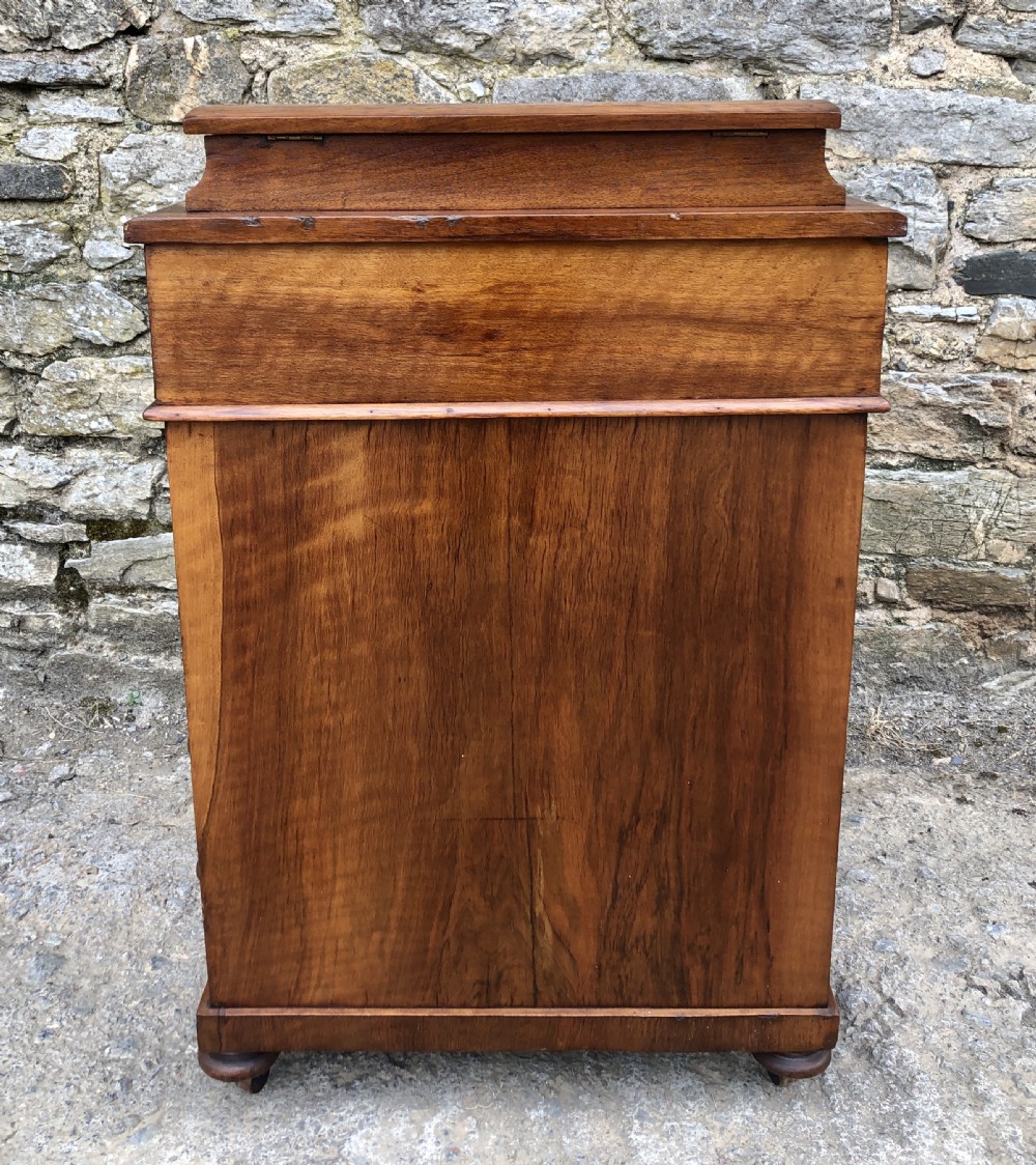 Victorian Walnut Inlaid Davenport  View XIV