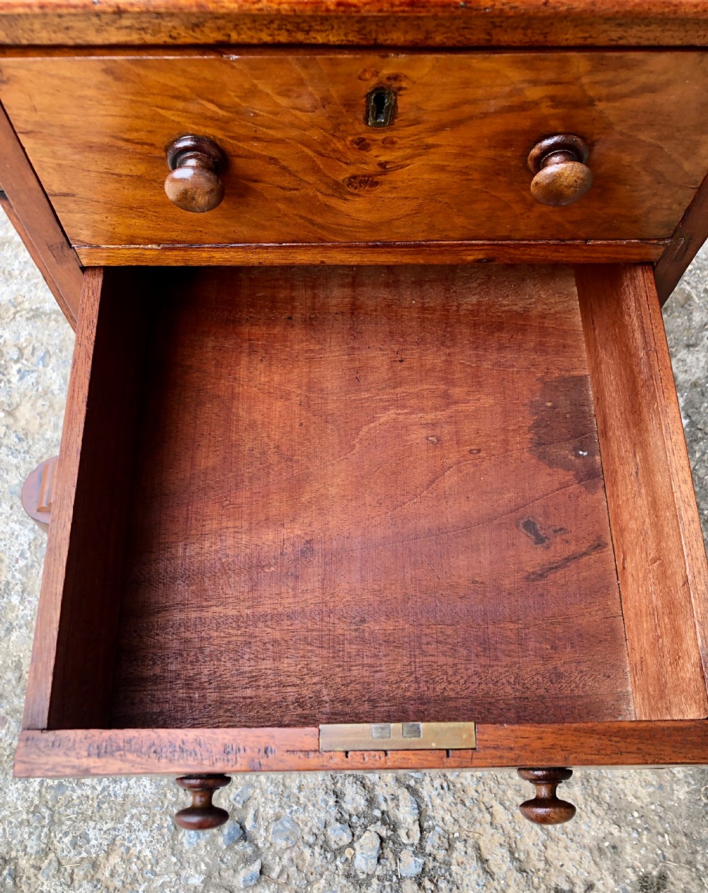 Victorian Walnut Inlaid Davenport  View XVI