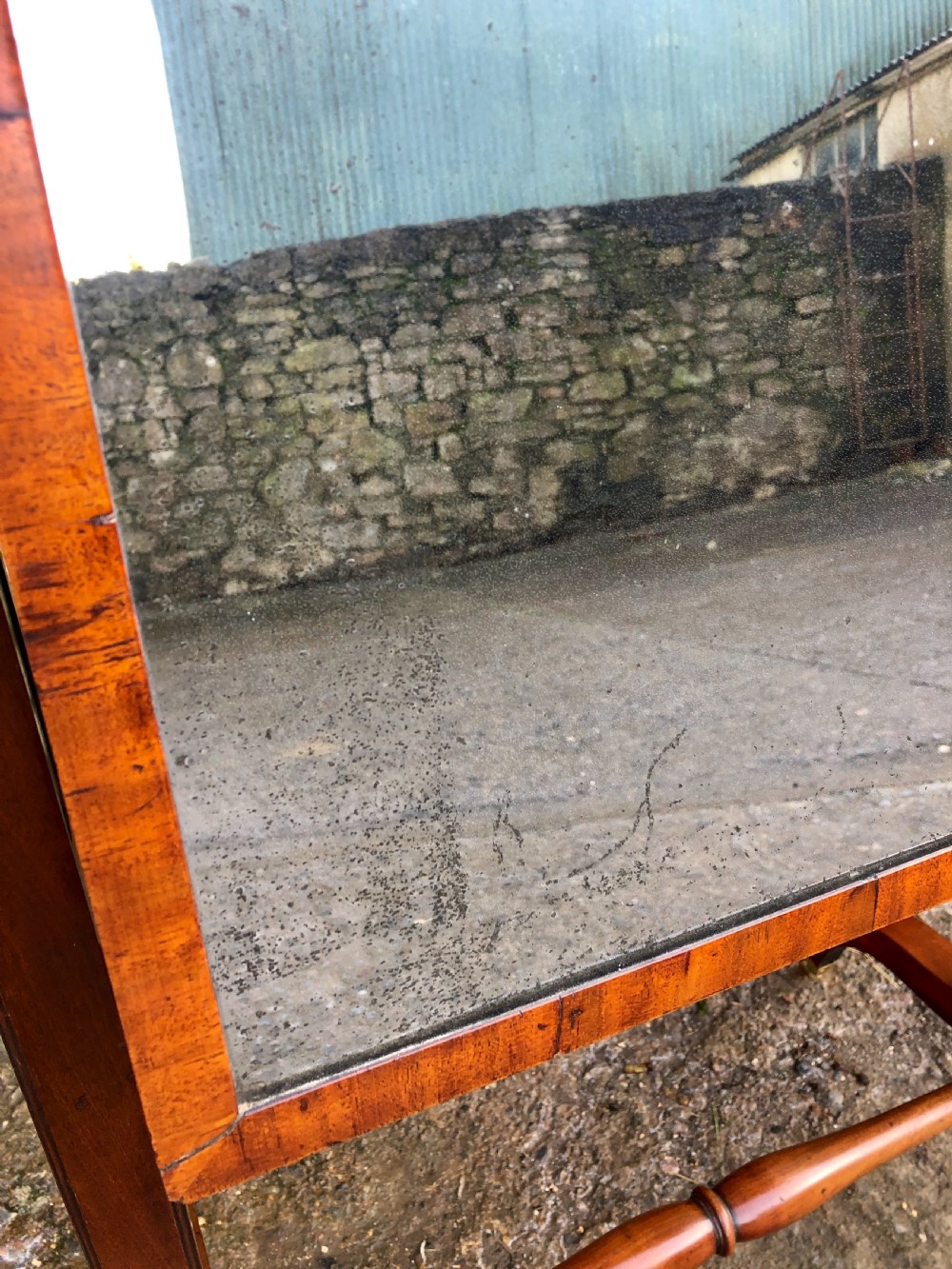 Antique Mahogany Framed Cheval Mirror View VII