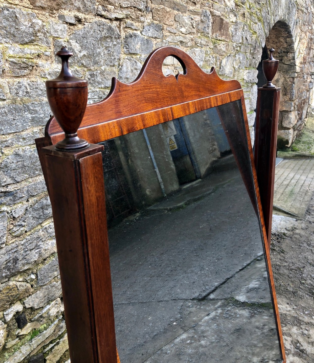 Antique Mahogany Framed Cheval Mirror View XII