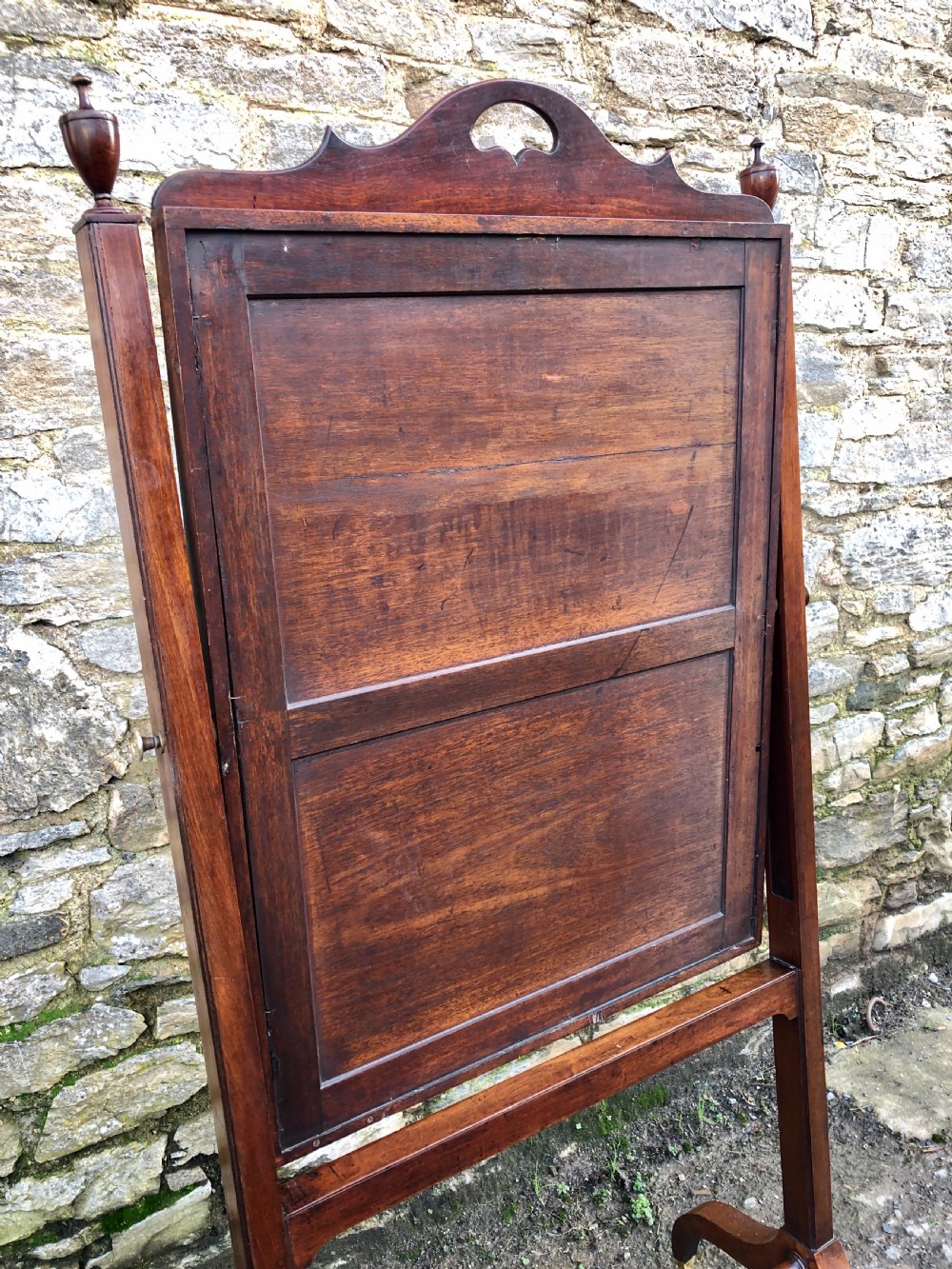 Antique Mahogany Framed Cheval Mirror View XVI