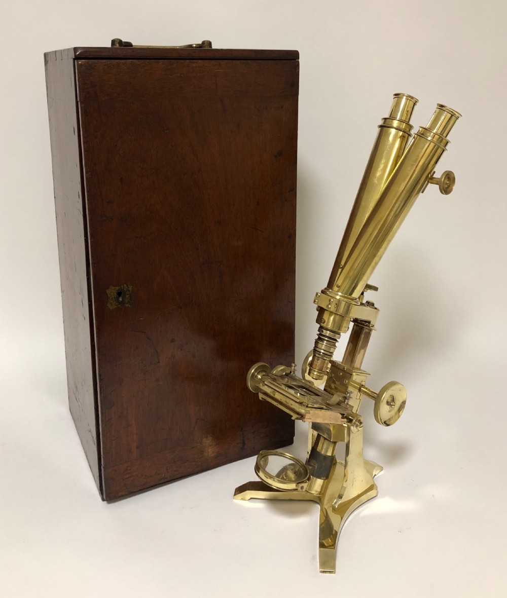 Antique Binocular Microscope by Marratt & Short