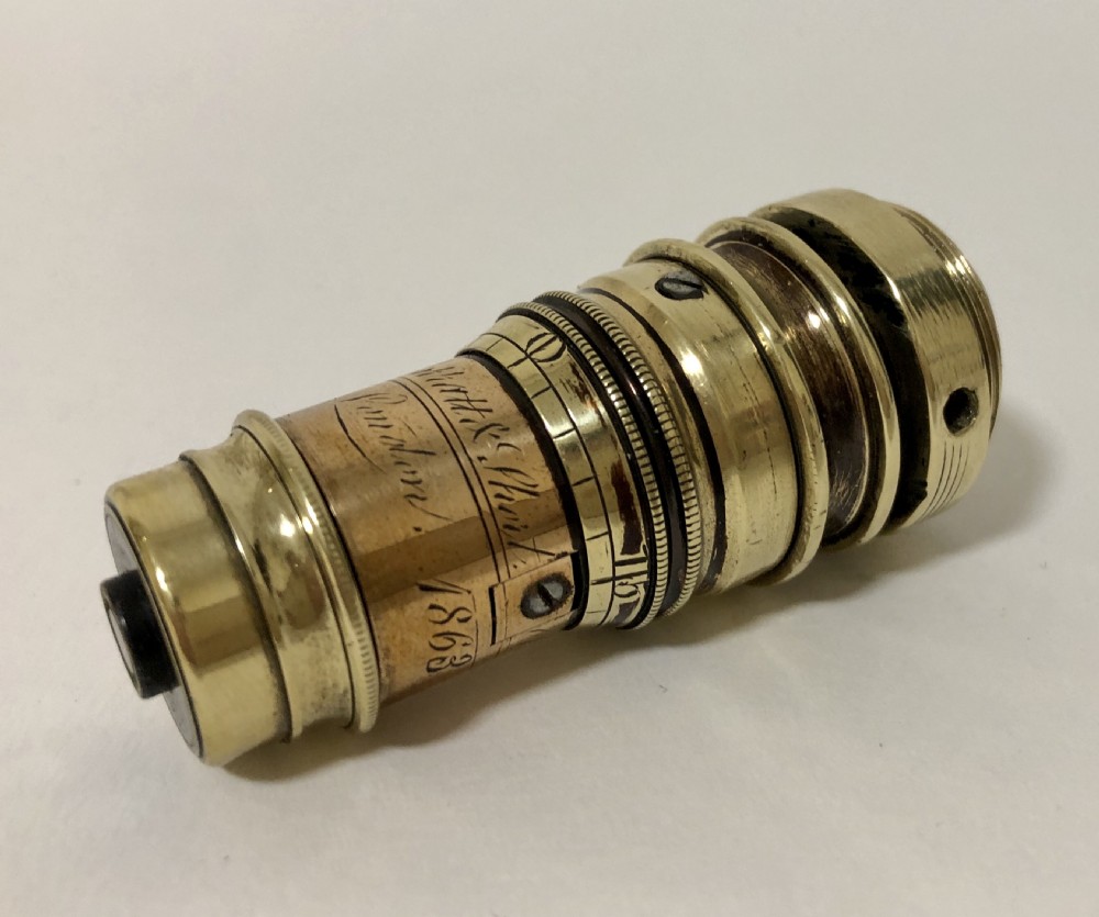 Antique Binocular Microscope by Marratt & Short View XIV