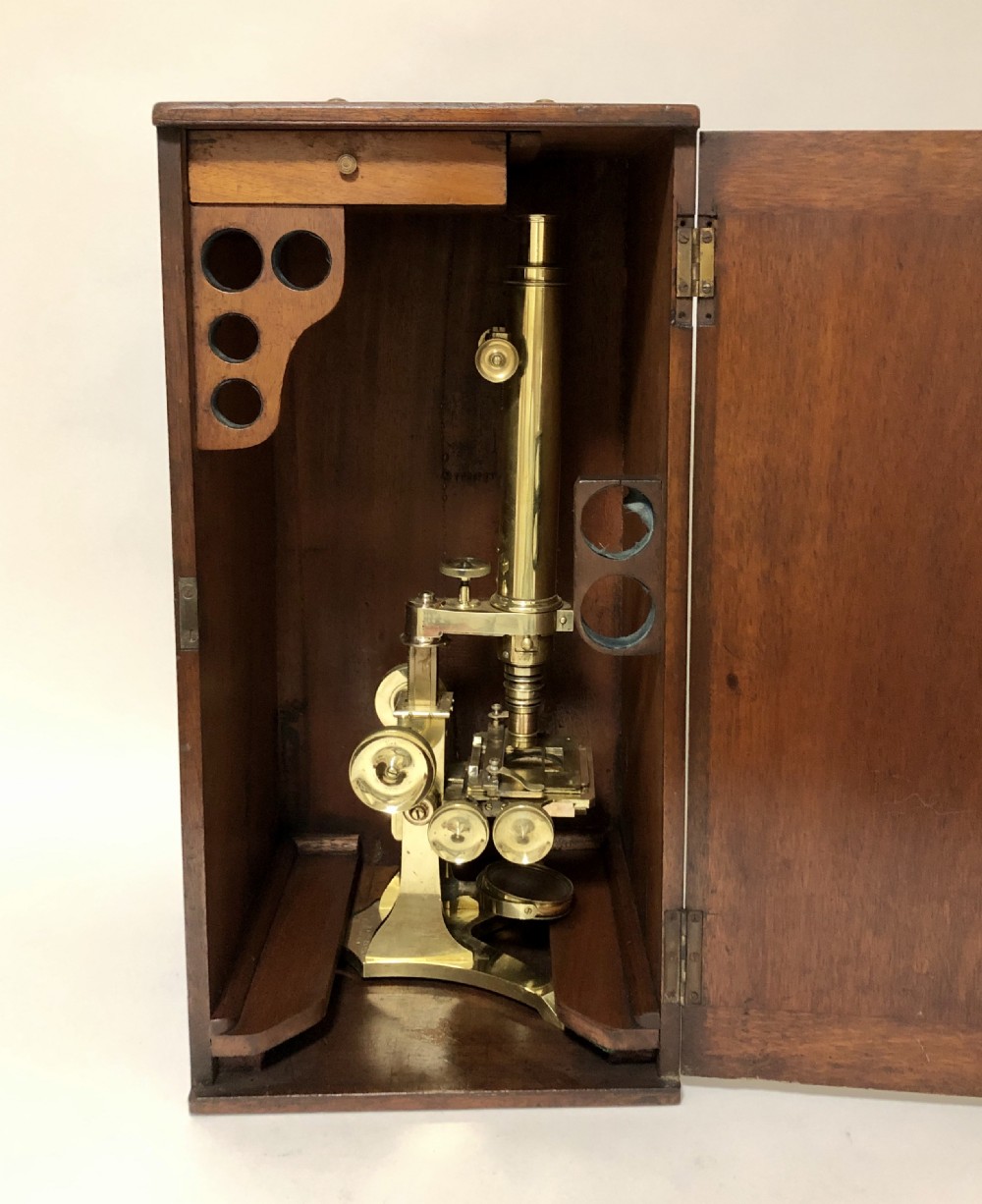 Antique Binocular Microscope by Marratt & Short View XXI