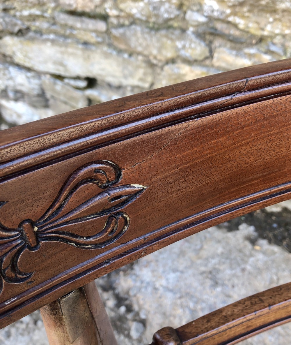 Regency Mahogany Scroll Arm Carver Chair View IX