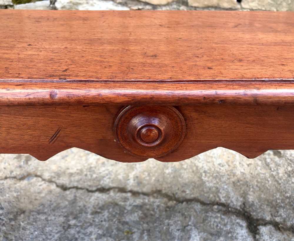 Victorian Mahogany Window Seat Hall Bench  View VIII