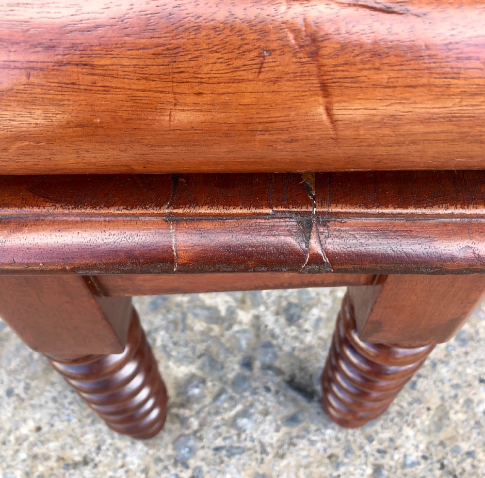 Victorian Mahogany Window Seat Hall Bench  View IX