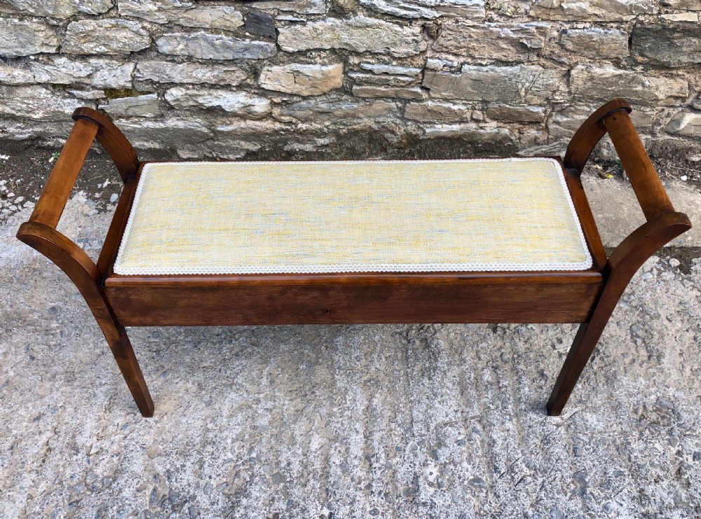 Antique Mahogany Duet Stool View II