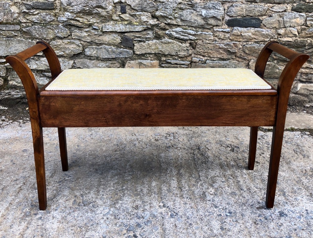 Antique Mahogany Duet Stool View IV
