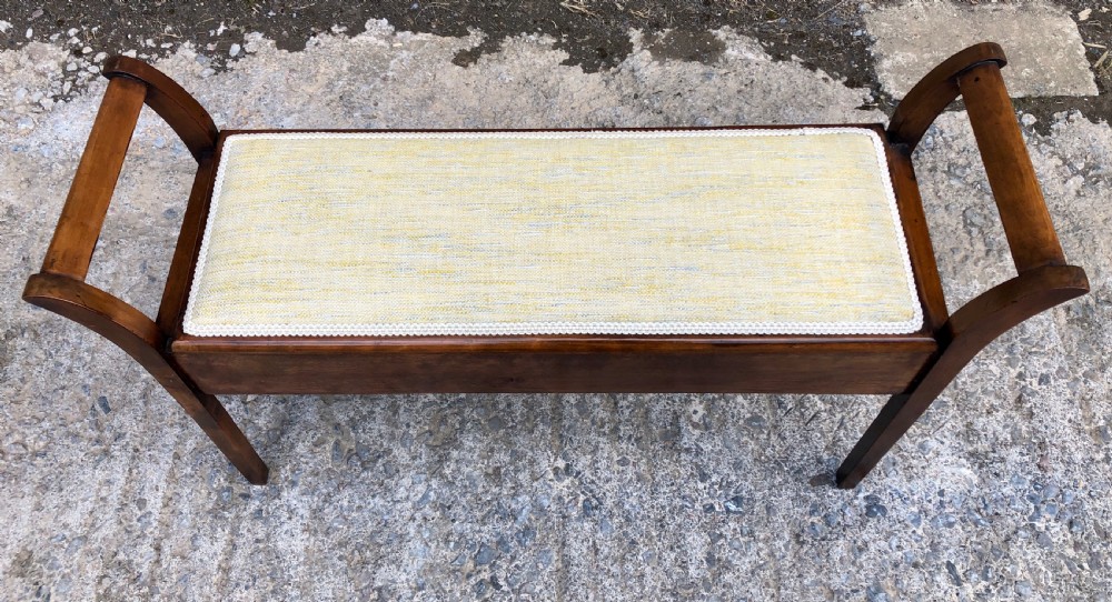 Antique Mahogany Duet Stool View V