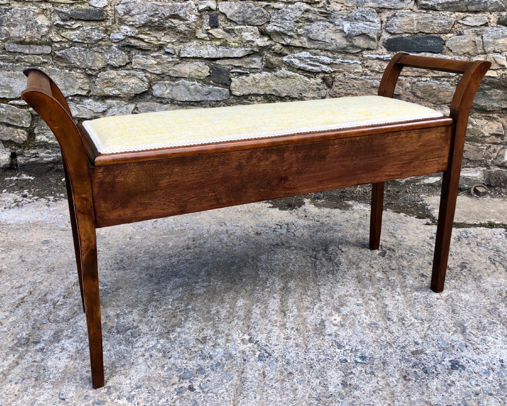 Antique Mahogany Duet Stool View VIII