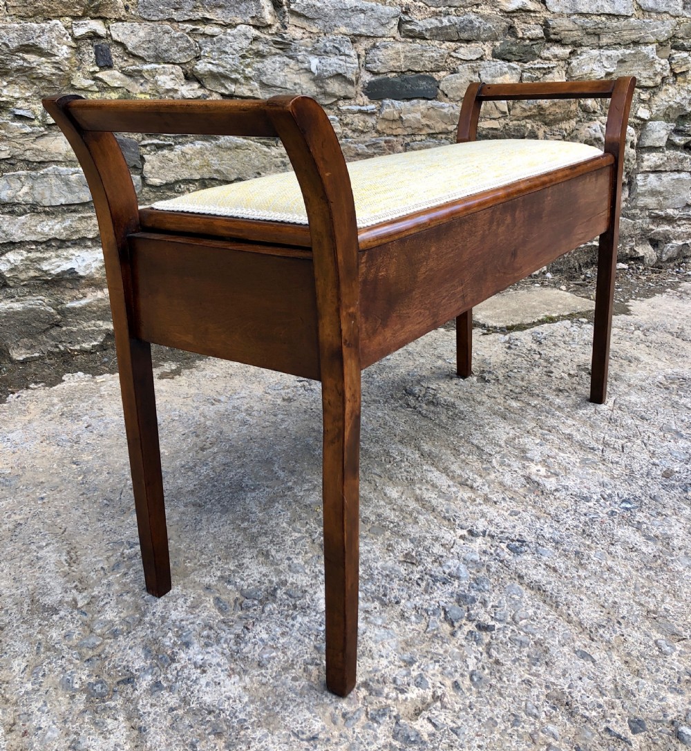Antique Mahogany Duet Stool View X
