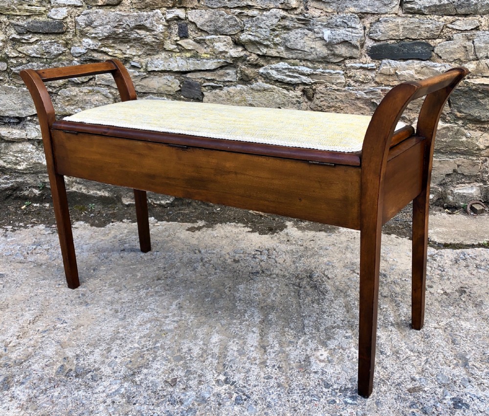 Antique Mahogany Duet Stool View XI
