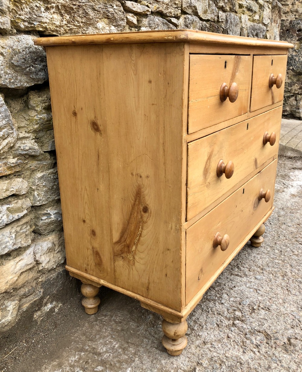 Small Victorian Pine Chest of Drawers View V