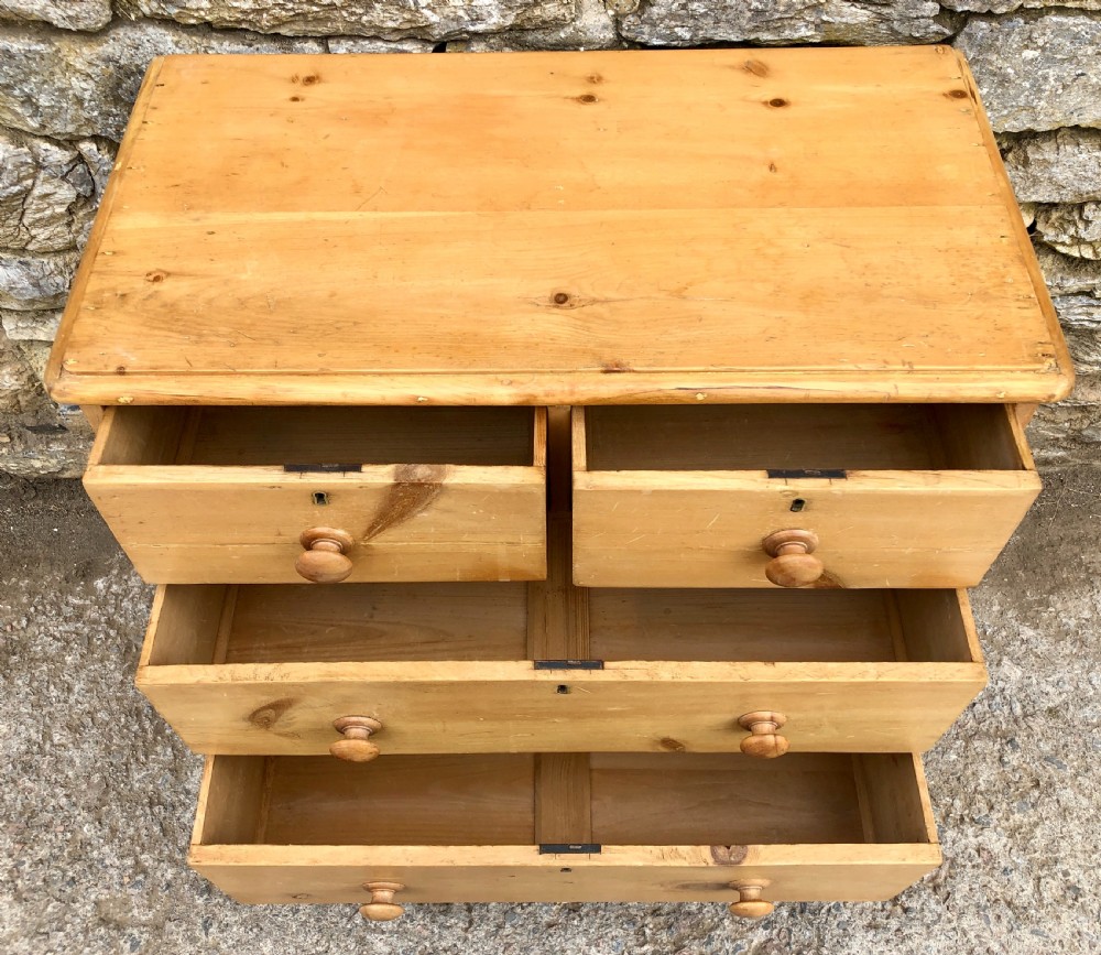 Small Victorian Pine Chest of Drawers View VIII