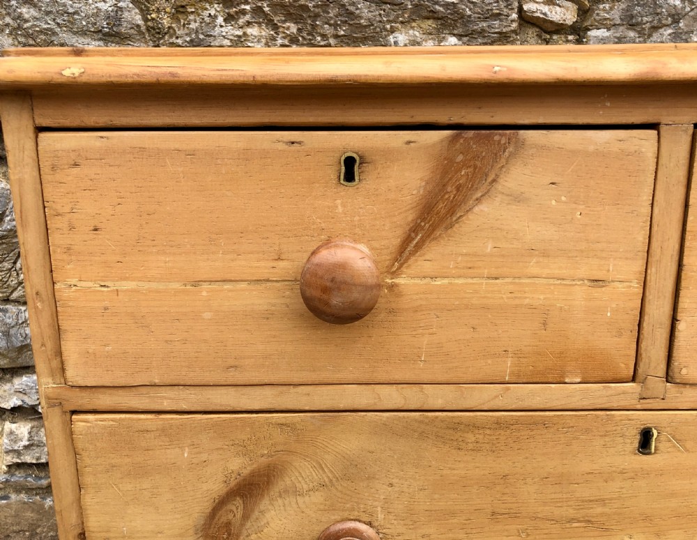 Small Victorian Pine Chest of Drawers View X