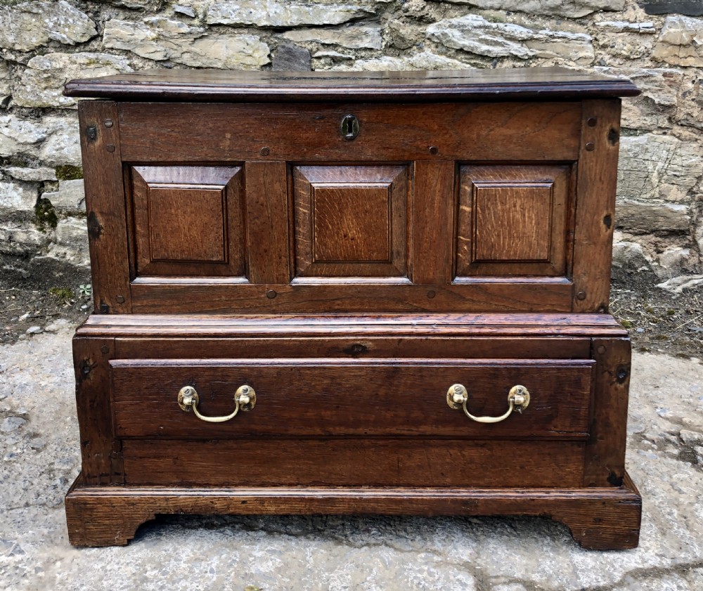 18th Century Welsh Oak Coffer Bach View II
