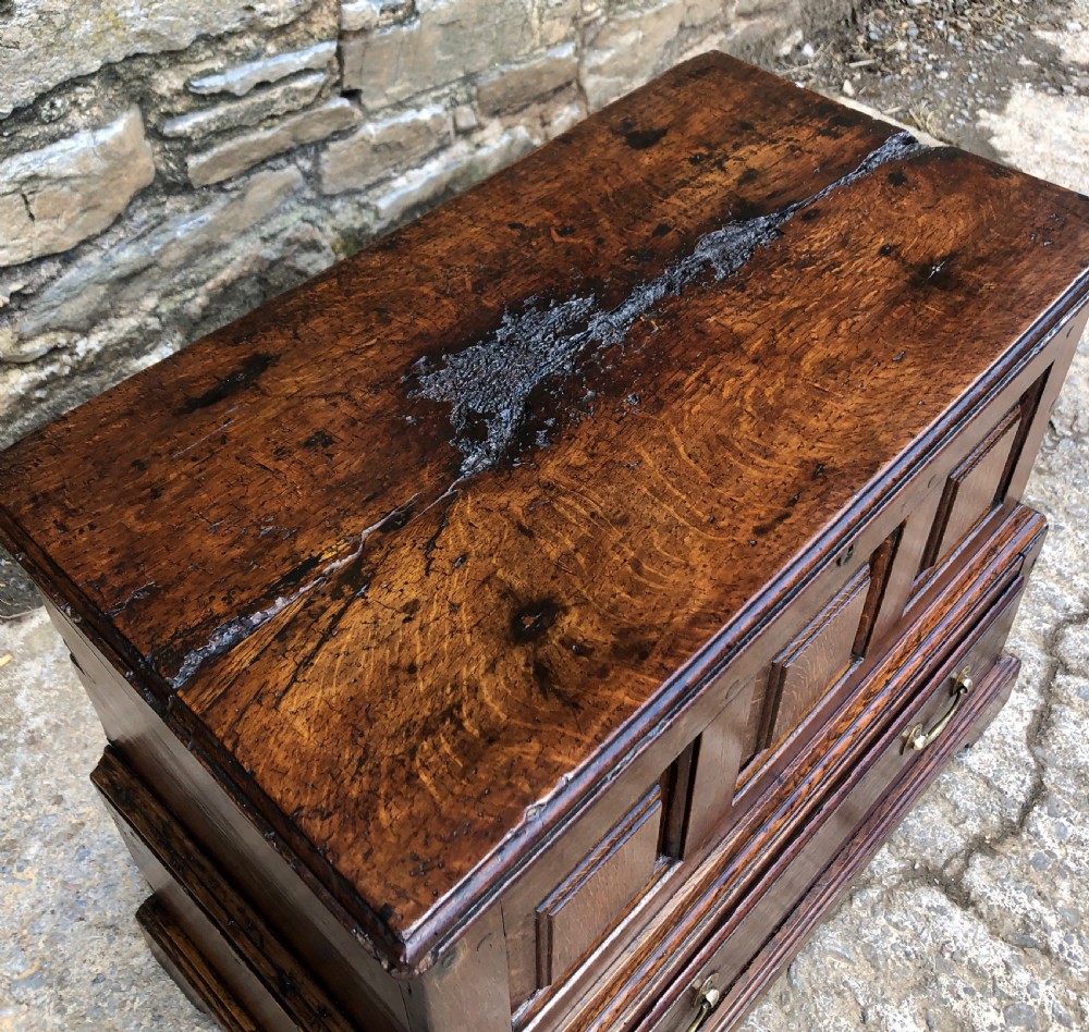 18th Century Welsh Oak Coffer Bach View XX