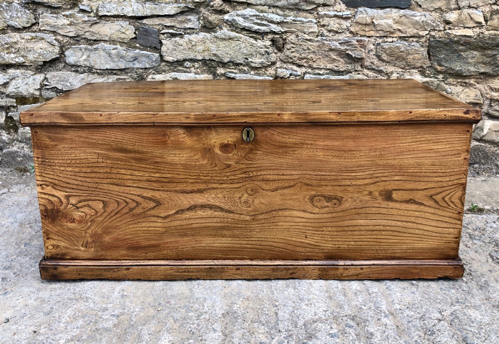 Antique Elm Blanket Box View III