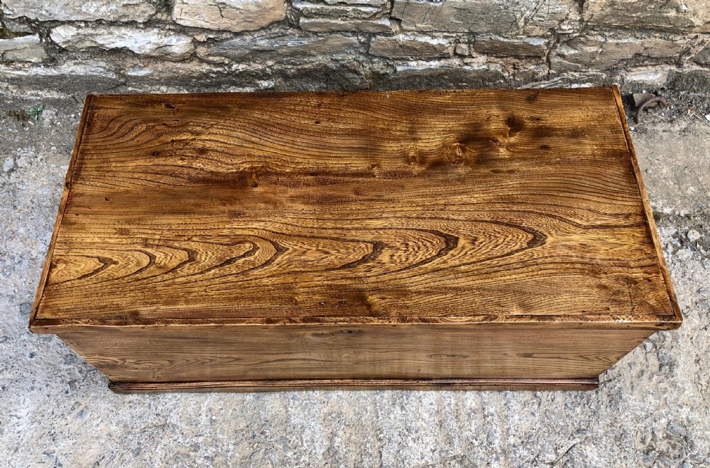 Antique Elm Blanket Box View IV