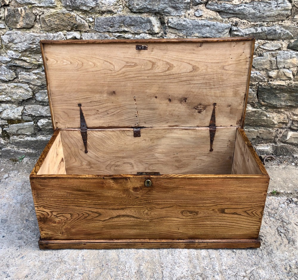 Antique Elm Blanket Box View VI
