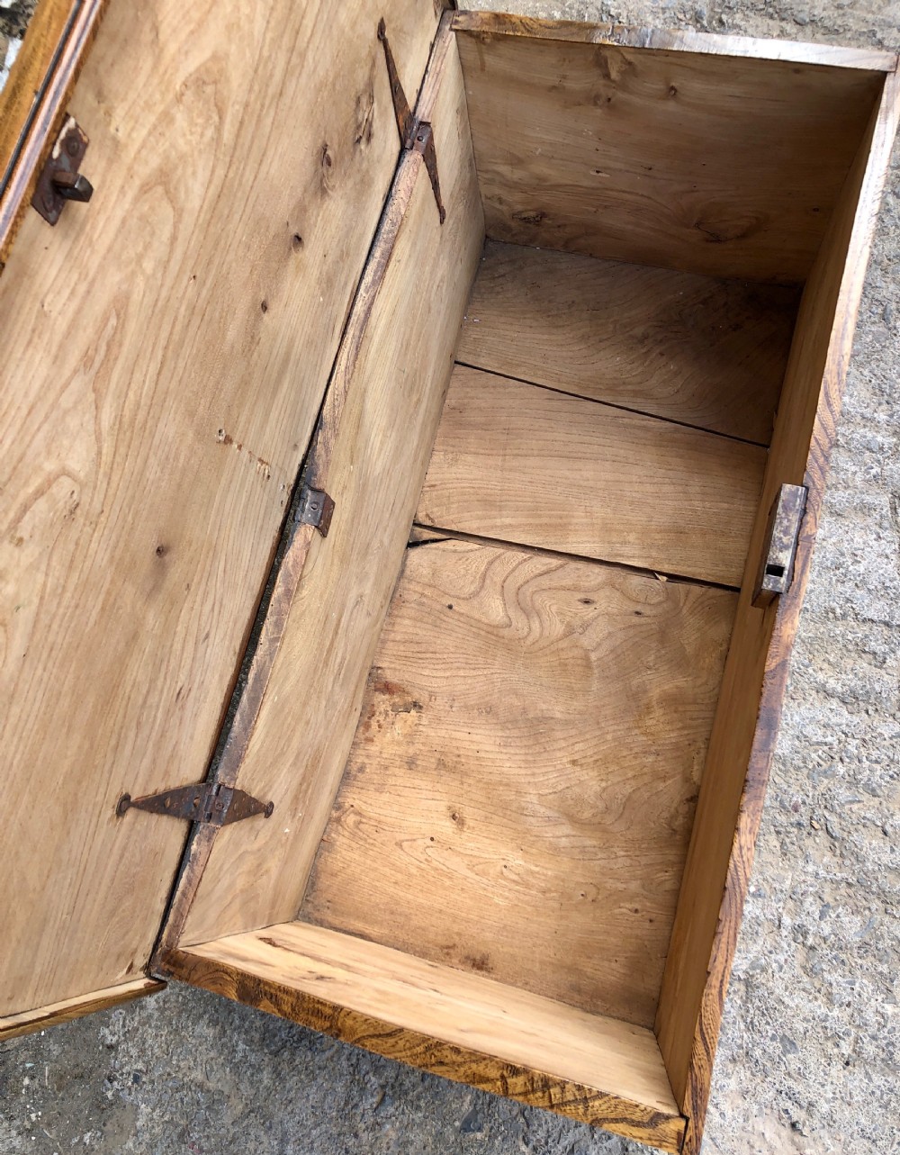 Antique Elm Blanket Box View VII