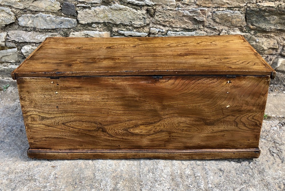 Antique Elm Blanket Box View XI