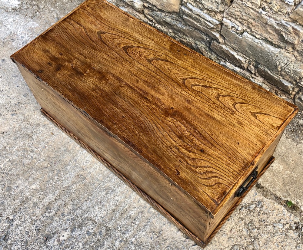 Antique Elm Blanket Box View XIV