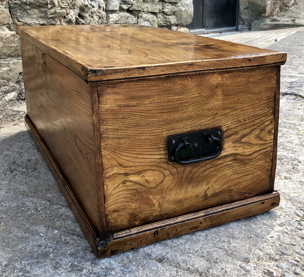 Antique Elm Blanket Box View XV