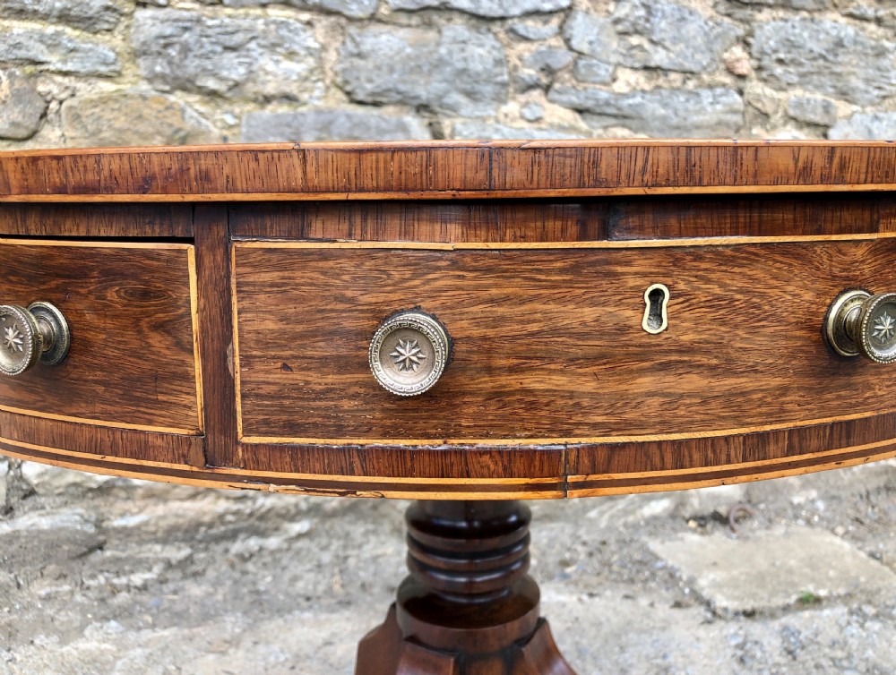 Regency Rosewood Inlaid Drum Table  View XVI