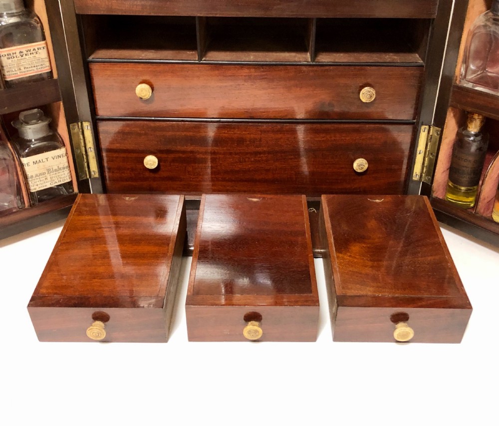 Georgian Apothecary Cabinet Box with Contents View X