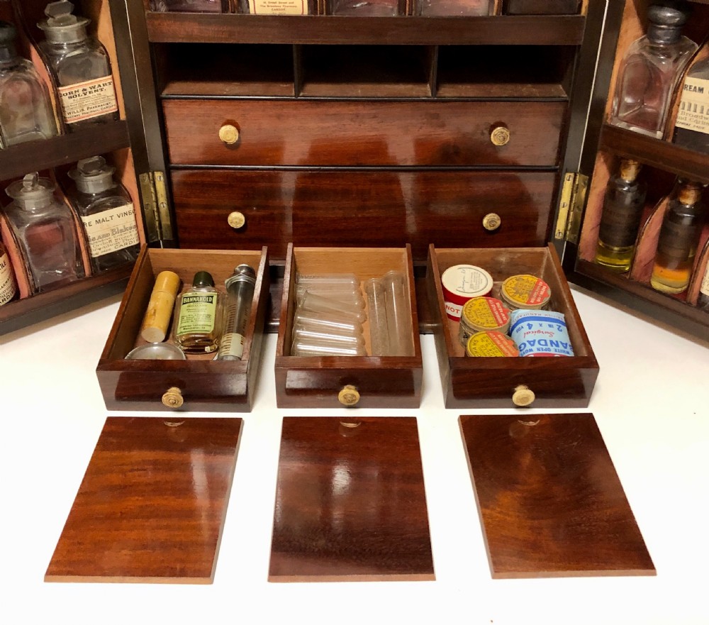 Georgian Apothecary Cabinet Box with Contents View XI