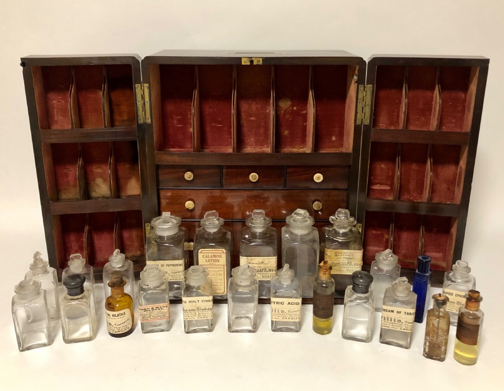 Georgian Apothecary Cabinet Box with Contents View XIII