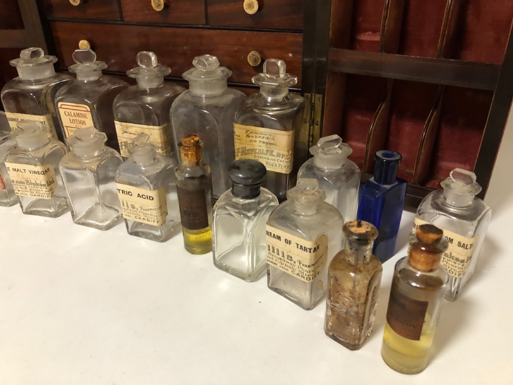 Georgian Apothecary Cabinet Box with Contents View XIV