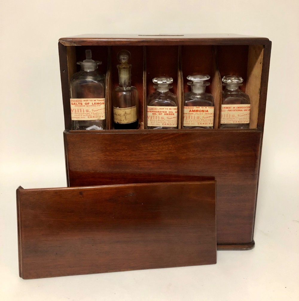 Georgian Apothecary Cabinet Box with Contents View XVII