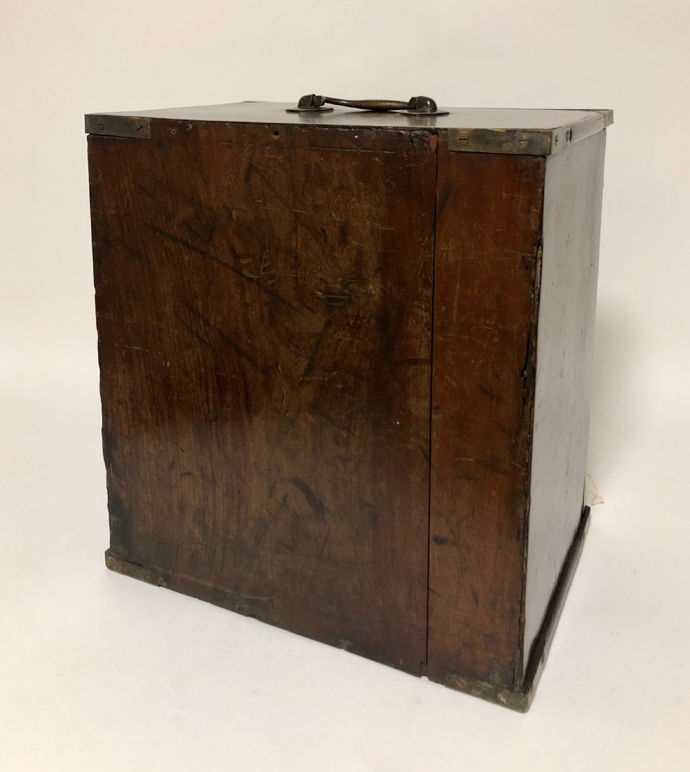 Victorian Mahogany Collectors Cabinet Drawers with Locking Door  View X