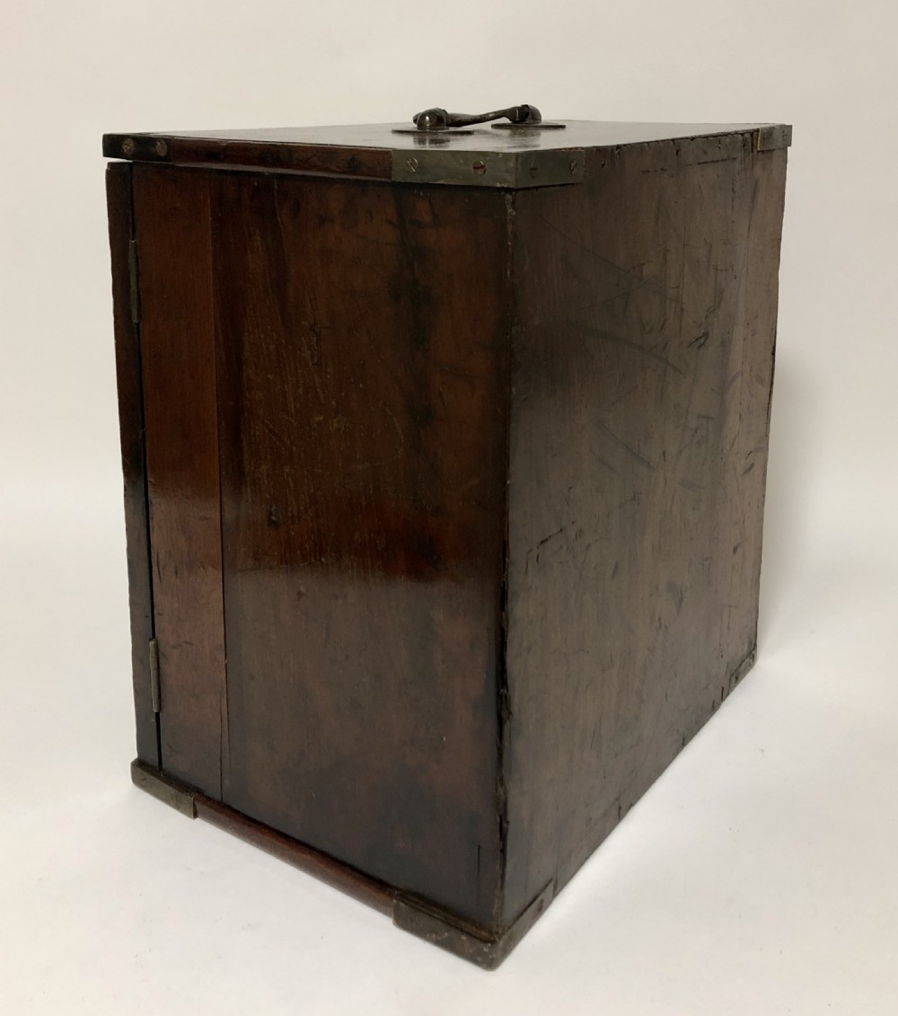 Victorian Mahogany Collectors Cabinet Drawers with Locking Door  View XI