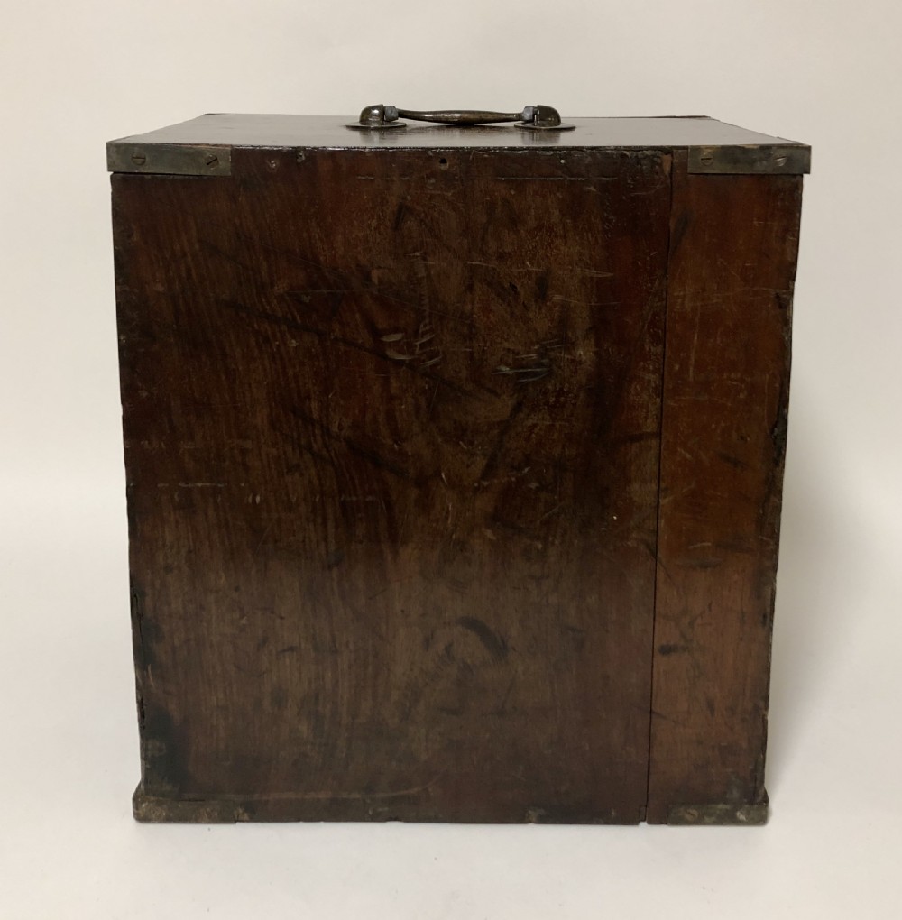 Victorian Mahogany Collectors Cabinet Drawers with Locking Door  View XII