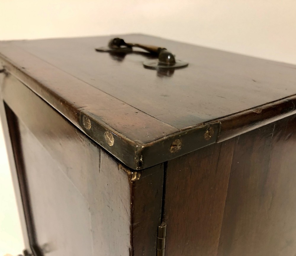 Victorian Mahogany Collectors Cabinet Drawers with Locking Door  View XIV
