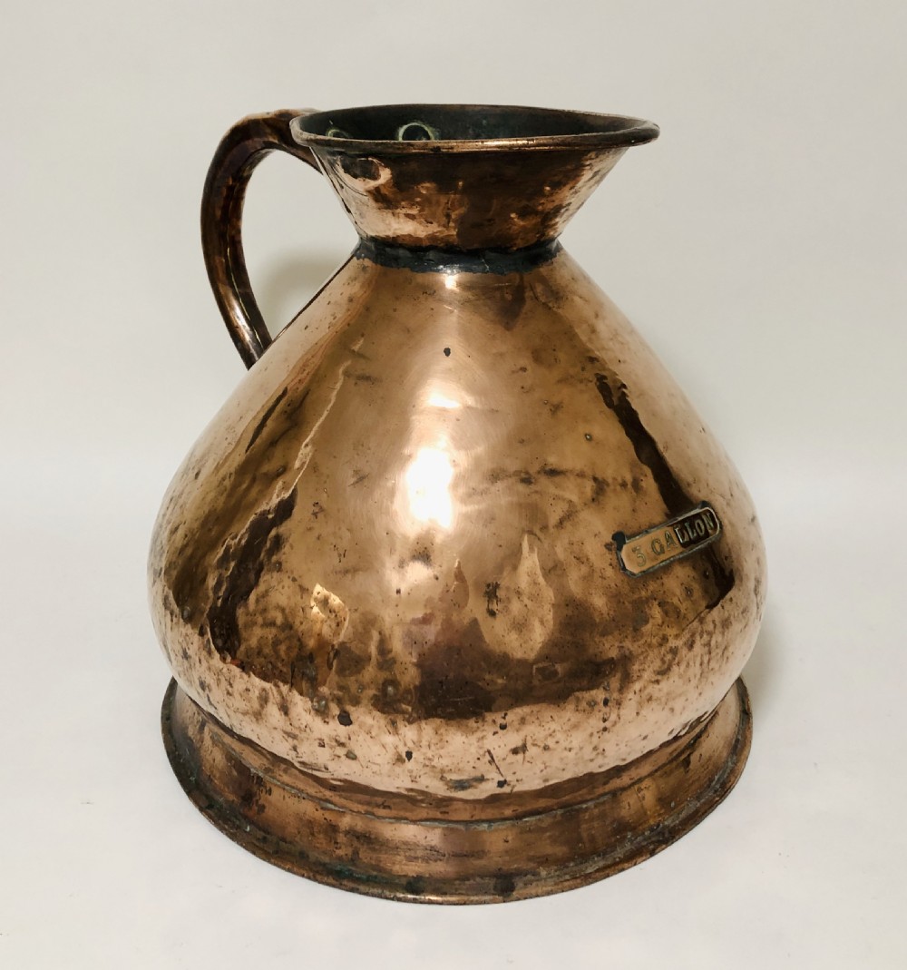 Large Georgian 3 Gallon Copper Jug View III