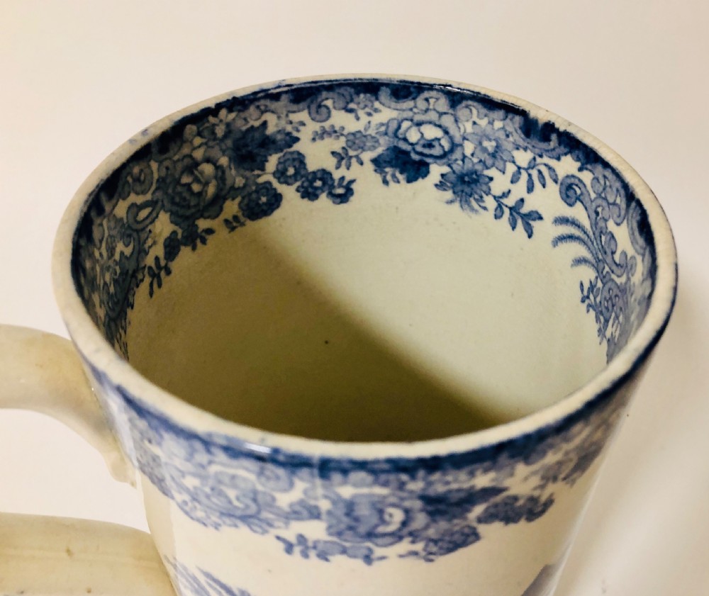 Victorian Blue and White Quart Tankard View IV