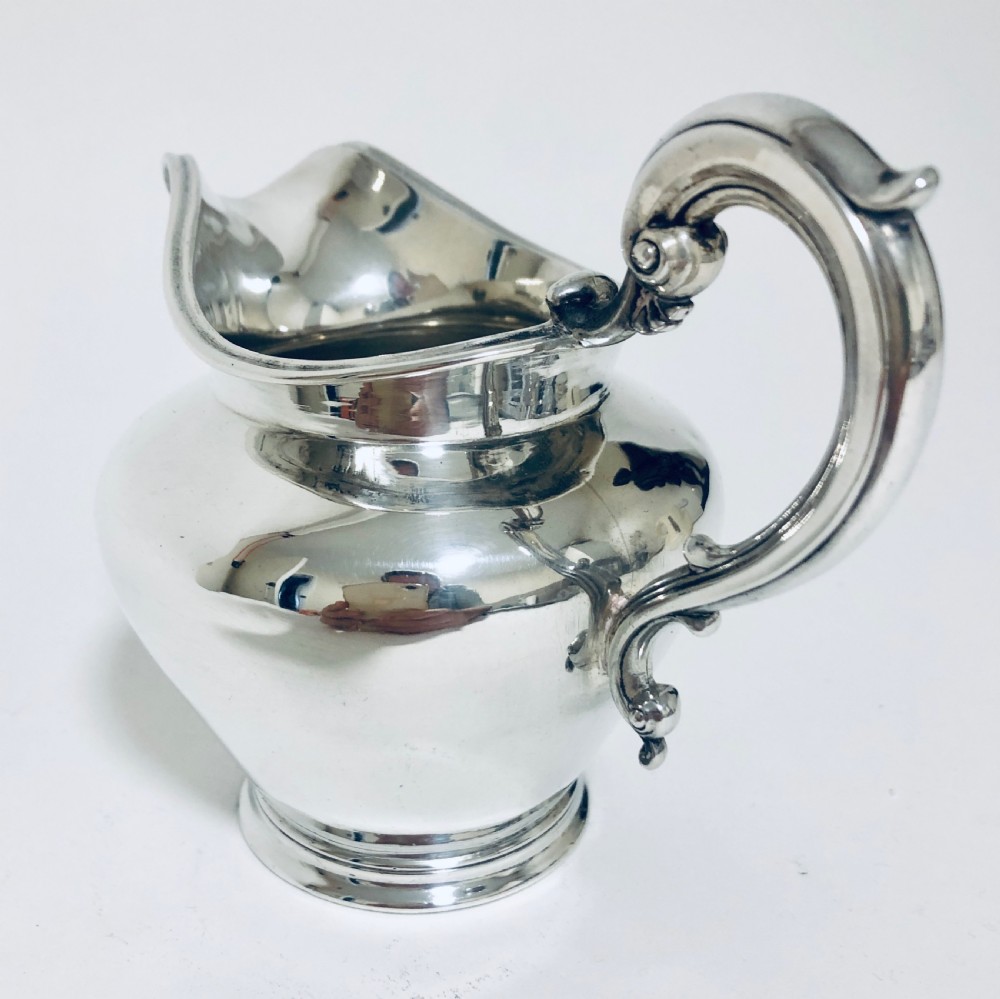 Georgian Solid Sterling Silver Milk Cream Jug View IX