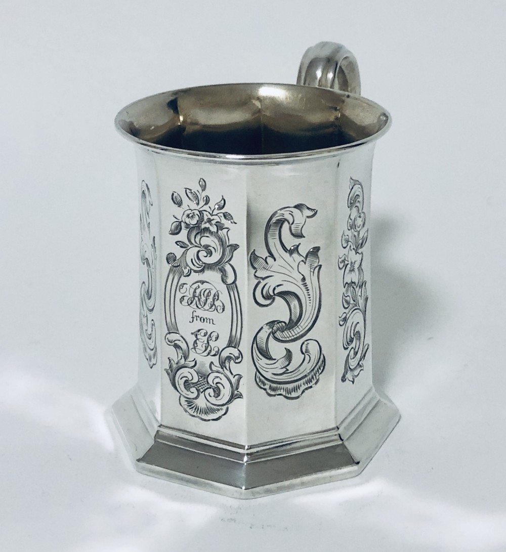 Early Victorian Solid Silver Christening Cup