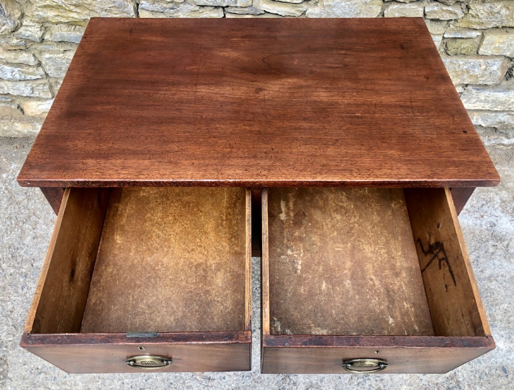 Georgian Mahogany Deep Drawer Serving Side Table View V