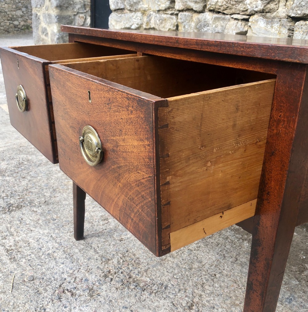 Georgian Mahogany Deep Drawer Serving Side Table View VI