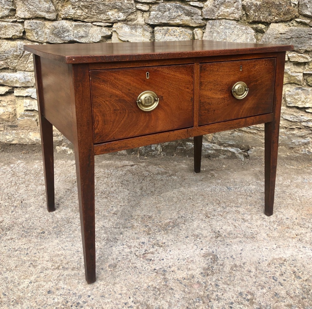 Georgian Mahogany Deep Drawer Serving Side Table View VIII