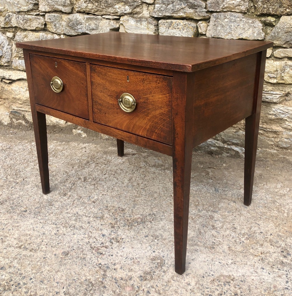 Georgian Mahogany Deep Drawer Serving Side Table View X